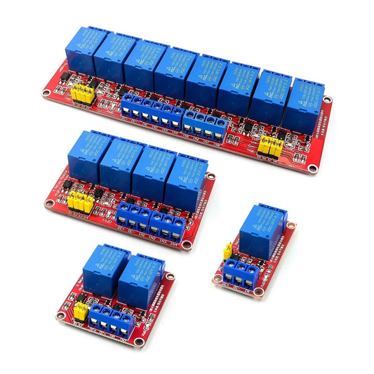 Custom 1 2 4 8 Channel 5V 12V 24V Relay Module Board Shield With Optocoupler Support High and Low Level Trigger for Arduino
