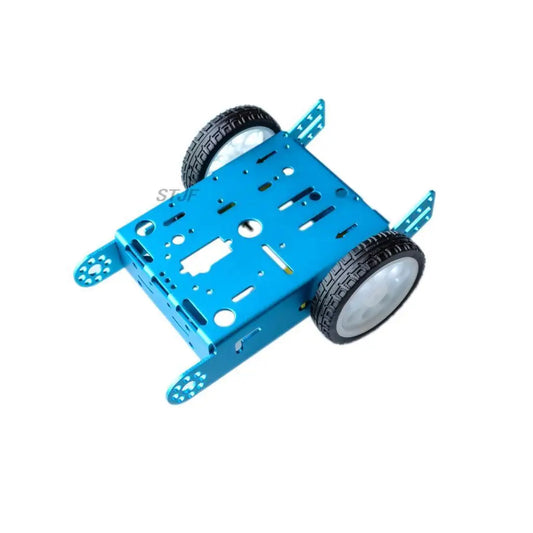 Custom 1*2WD Aluminum Car New Education Toys Robot Intelligent Car Alloy Chassis 2WD Smart Robot Car Chassis Kit DIY MBOT Car