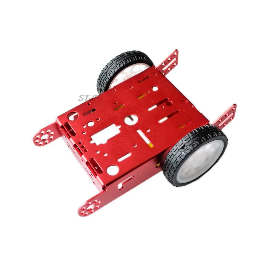 Custom 1*2WD Aluminum Car New Education Toys Robot Intelligent Car Alloy Chassis 2WD Smart Robot Car Chassis Kit DIY MBOT Car