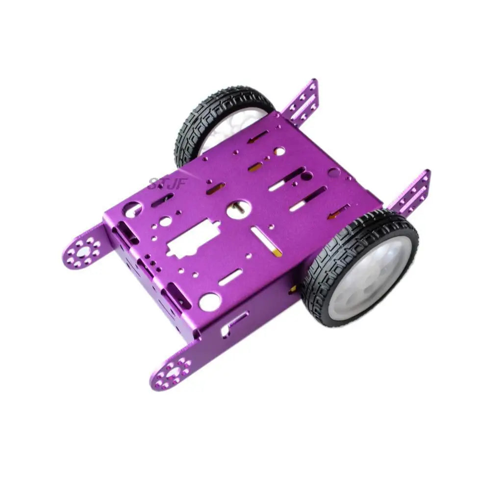 Custom 1*2WD Aluminum Car New Education Toys Robot Intelligent Car Alloy Chassis 2WD Smart Robot Car Chassis Kit DIY MBOT Car