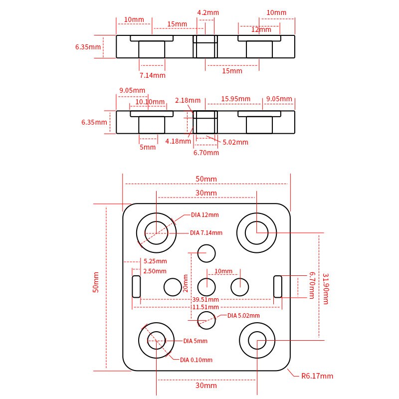 1 Set V slot gantry plat set special slide Plate For 2040 V-slot aluminum profiles mini roulette kit 3D Printer parts customize