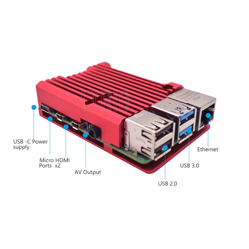 Raspberry Pi 4 Case Aluminum Metal Case with high efficient cooling Shell Box raspberry pi 4 enclosure custom accepted LT-LP1007C customize