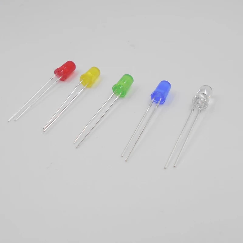 Custom 1000PCS/1 pack F5 5MM Direct insertion LED light emitting high brightness diode long pin white blue red green yellow