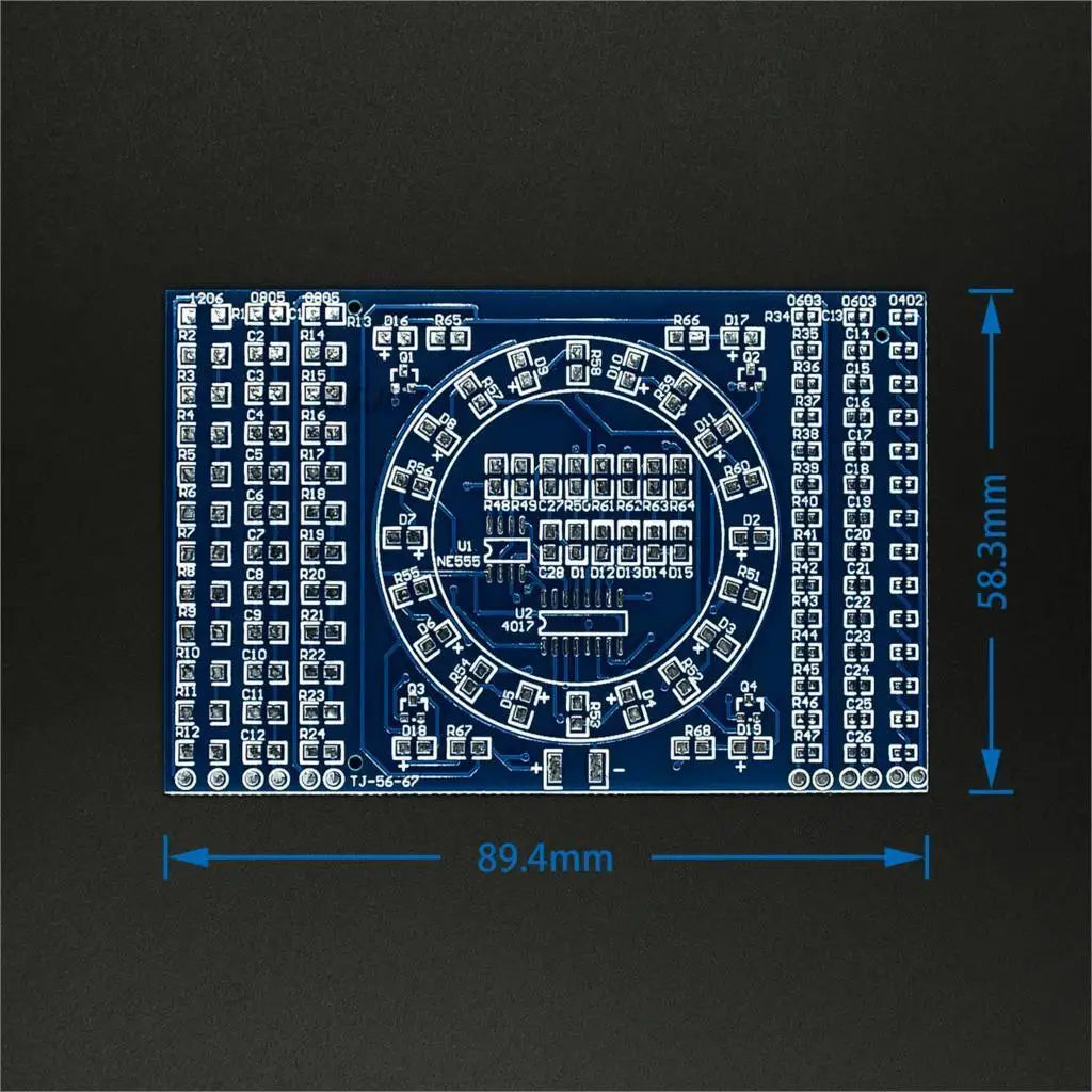 Custom 10PCS/LOT DIY CD4017 Rotating LED SMD NE555 Soldering Practice Board DIY Kit Fanny Skill Training Electronic Suit