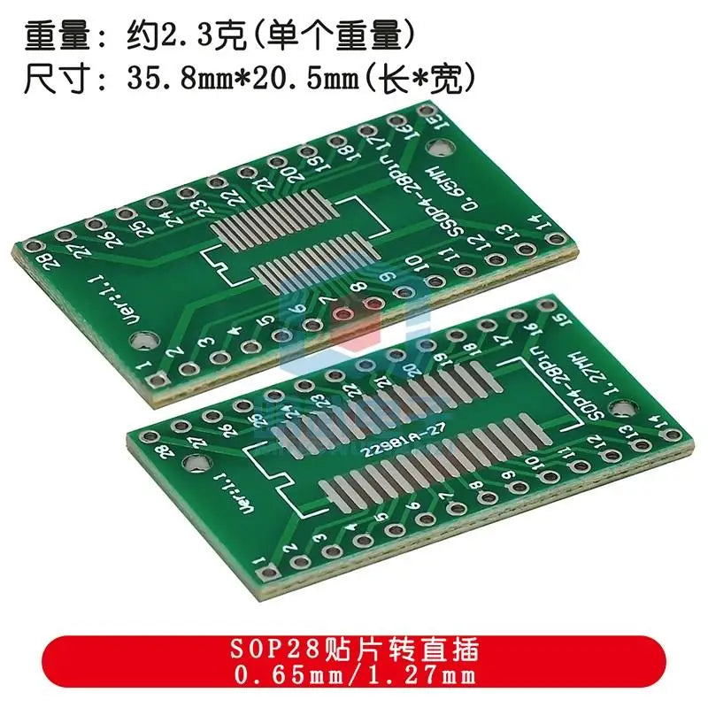 Custom 10PCS SOP Transfer Board SOP8 SOP10 SOP16 SOP28 TQFP QFN56/64 IC Test Board PCB Board SOT23 SMD to DIP