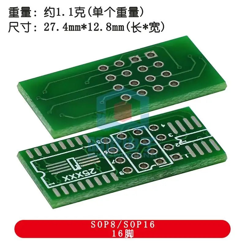 Custom 10PCS SOP Transfer Board SOP8 SOP10 SOP16 SOP28 TQFP QFN56/64 IC Test Board PCB Board SOT23 SMD to DIP