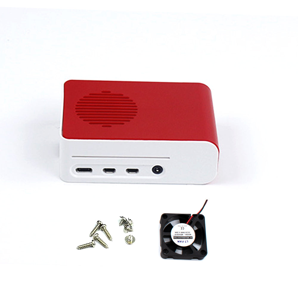 Raspberry pi 4 Case with RGB LED Cooling Fan ABS Case Red White change color Housing Protect Shell for Raspberry Pi 4 Model B LT-4A11 customize