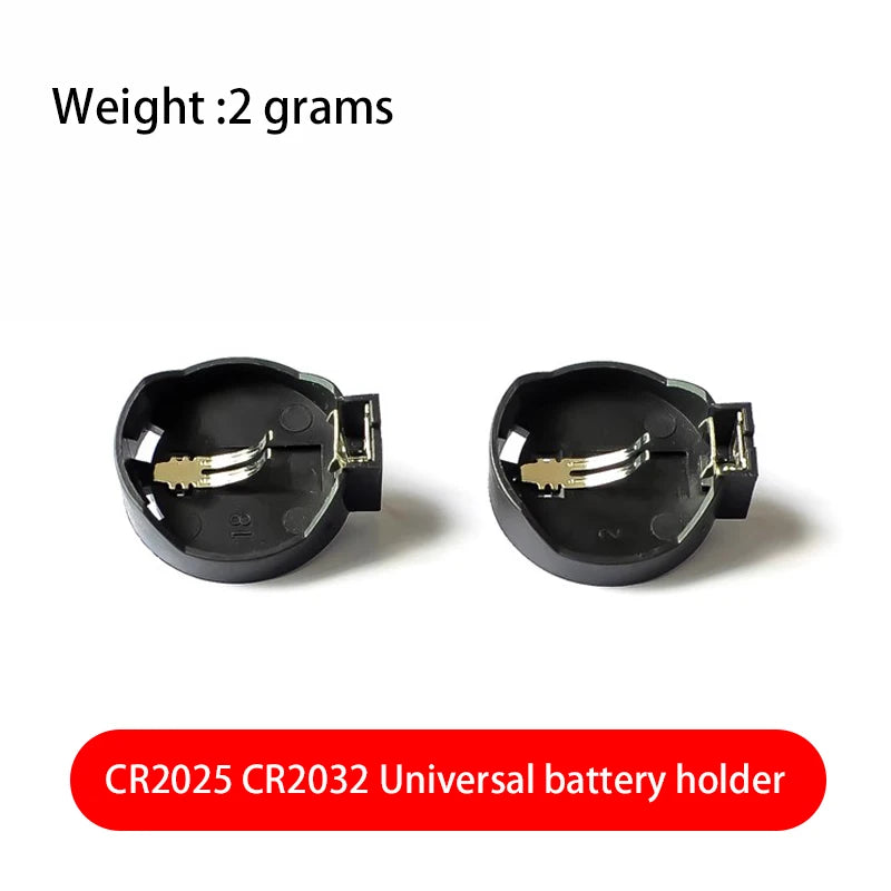 Custom 10pcs 3V CR2032 CR2025 Coin Cell Battery Holder Case Black Coin Cell Button Socket Holder Case