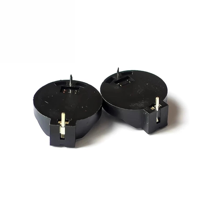 Custom 10pcs 3V CR2032 CR2025 Coin Cell Battery Holder Case Black Coin Cell Button Socket Holder Case