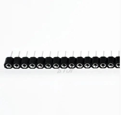 Custom 10pcs 40 Pin Single Row Female Male Pin Header Connector  40 Pin Single Row round hole Right Angle Connector Strip
