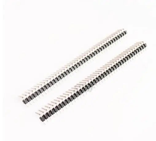 Custom 10pcs 40 Pin Single Row Female Male Pin Header Connector  40 Pin Single Row round hole Right Angle Connector Strip