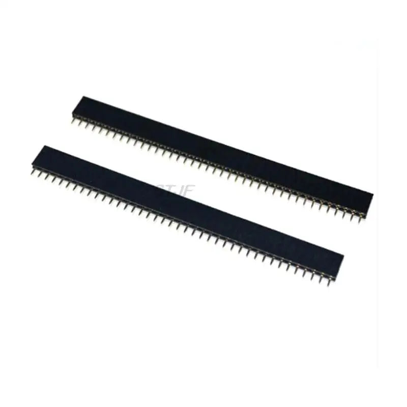 Custom 10pcs 40 Pin Single Row Female Male Pin Header Connector GOLD 40 Pin Single Row round hole Right Angle Connector Strip