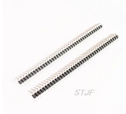 Custom 10pcs 40 Pin Single Row Female Male Pin Header Connector GOLD 40 Pin Single Row round hole Right Angle Connector Strip