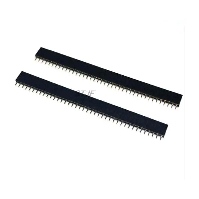 Custom 10pcs 40 Pin Single Row Female Male Pin Header Connector GOLD 40 Pin Single Row round hole Right Angle Connector Strip