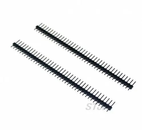 Custom 10pcs 40 Pin Single Row Female Male Pin Header Connector GOLD 40 Pin Single Row round hole Right Angle Connector Strip