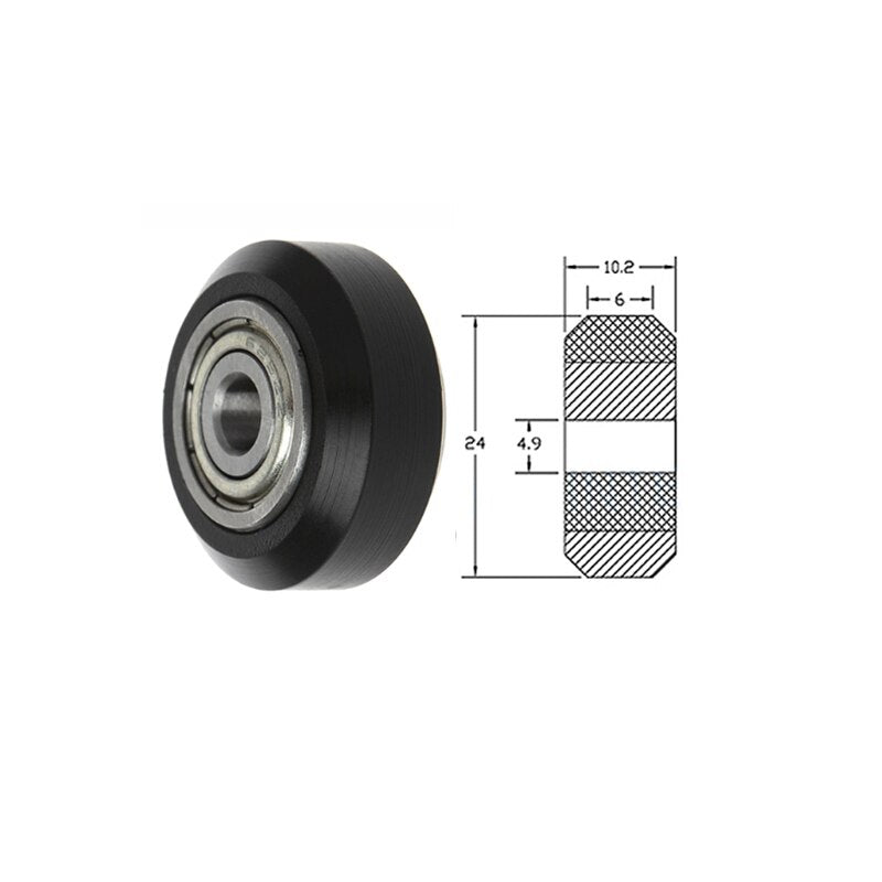 10pcs CNC Wheels Plastic POM Small&amp;Big Passive Round wheel perlin wheel &amp; V-type for V-Slot C-Beam 3d printer parts customize