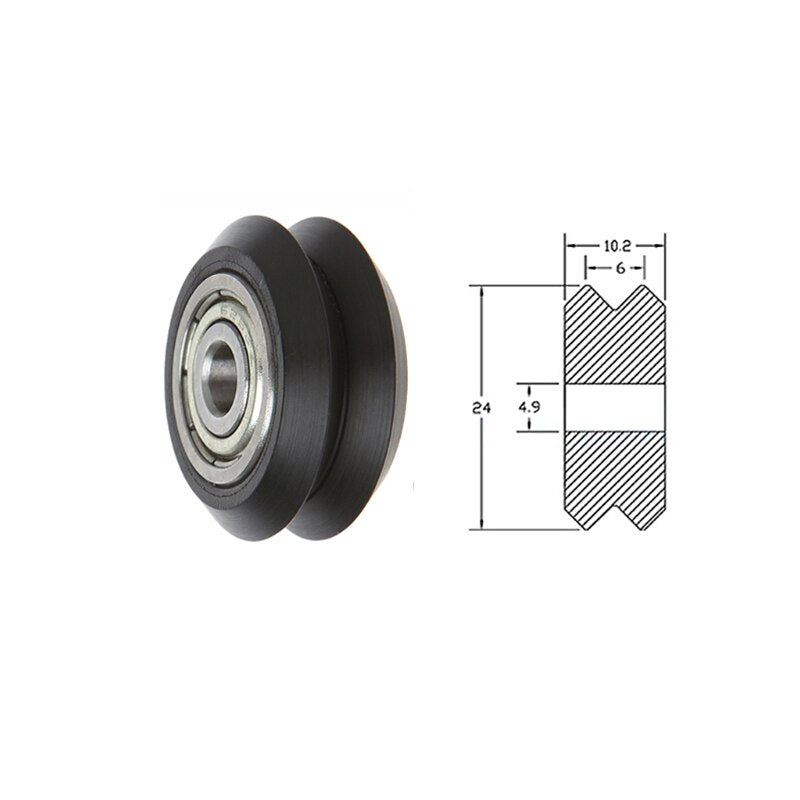 10pcs CNC Wheels Plastic POM Small&amp;Big Passive Round wheel perlin wheel &amp; V-type for V-Slot C-Beam 3d printer parts customize