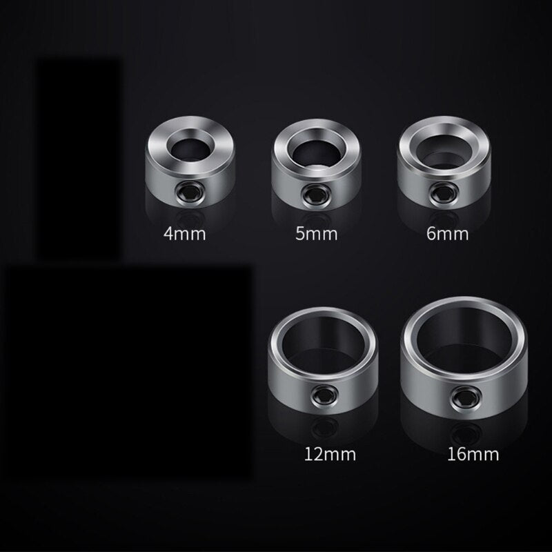 Custom 10pcs Drill Stop Positioner, Dowel Shaft Chuck Locator 4/5/6/12/16mm Woodworking Drill Bit Limit Ring Depth Stop Collars Limit