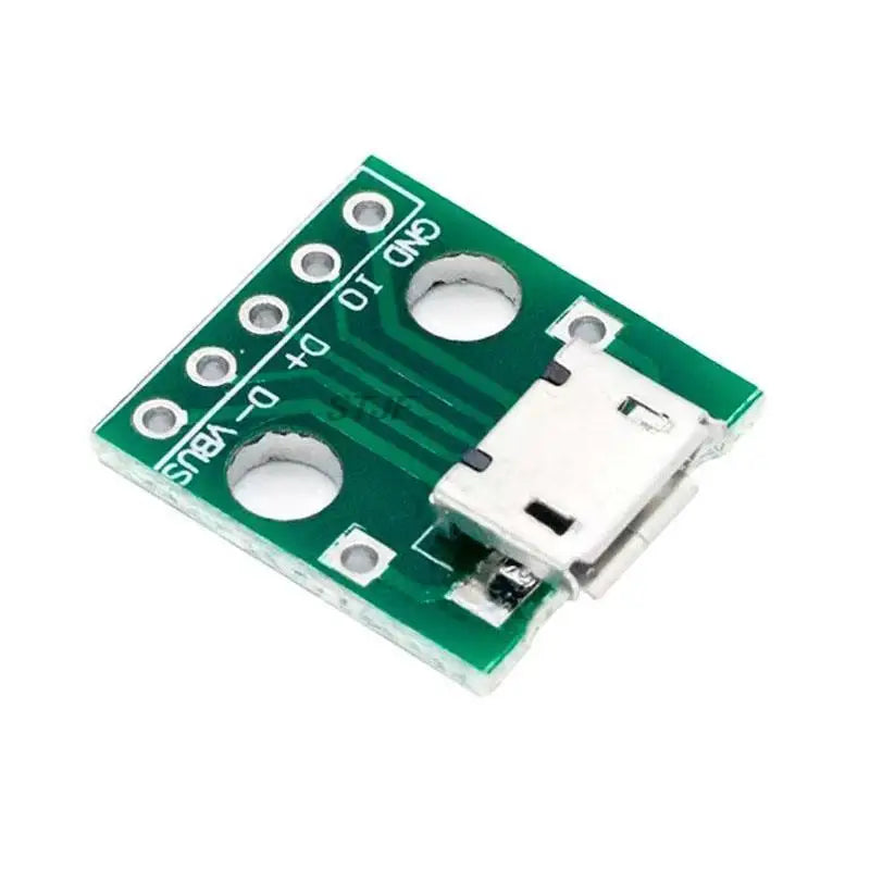 Custom  10pcs MICRO USB To DIP Adapter 5pin Female Connector B Type PCB Converter Breadboard USB-01 Switch Board SMT Mother Seat