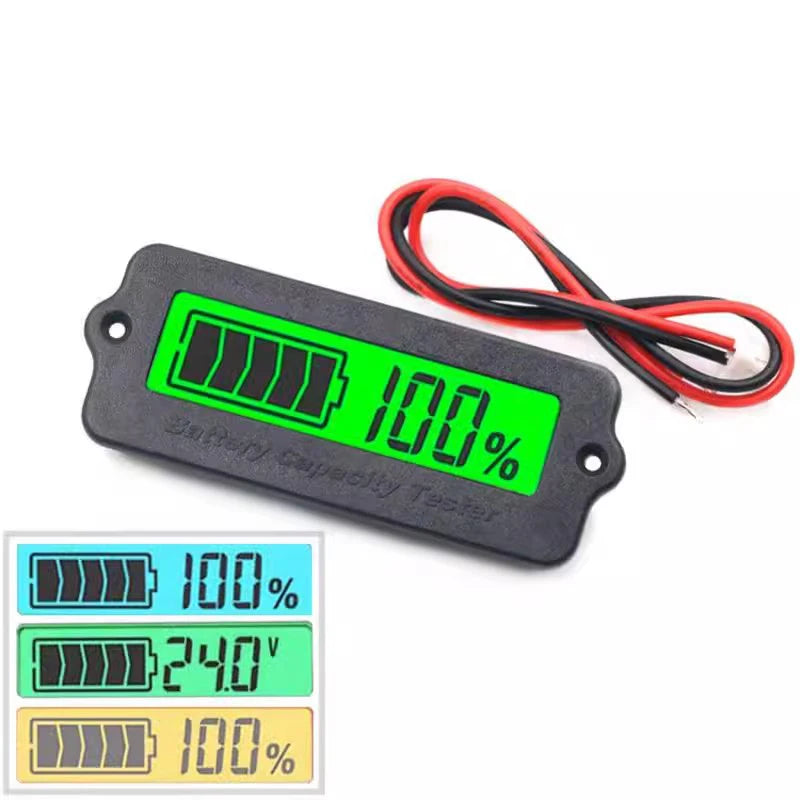 Custom 12V LY6W Lead Acid LiPo Battery Capacity Indicator LCD Display Battery Capacity Meter Power Detect Digital IC Tester Voltmeter