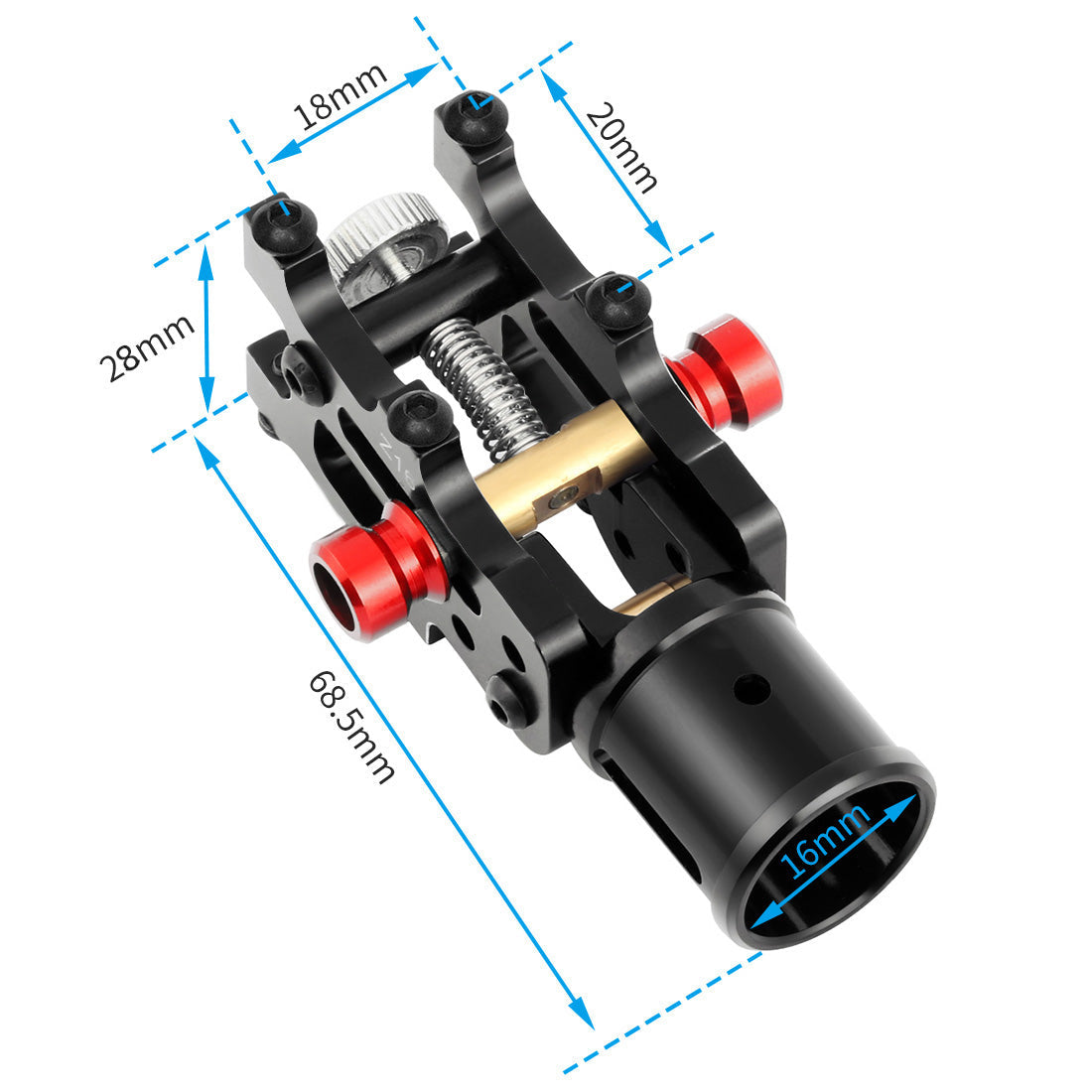 1PC Z16 Aluminum Alloy 16mm Folding Frame Arm Foldable Tube Connector Converter Joint for Landing Gear RC Multicopter Drone Part Customize