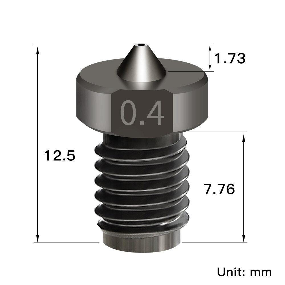 1PCS Top Quality Hardened Steel V6 Nozzle for 3D Printers Parts Hotend 3D Printer Nozzle for E3D Hotend Titan Extruder Prusa i3 customize