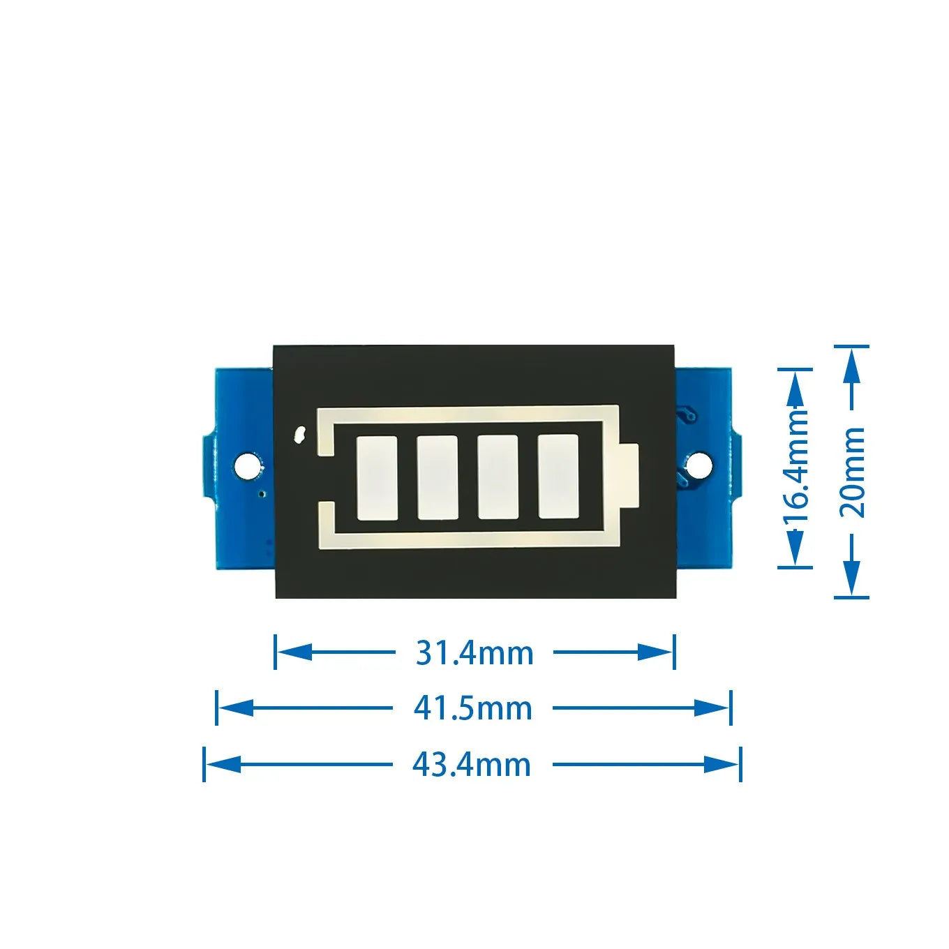 Custom 1S 2S 3S 4S Single 3.7V Lithium Battery Capacity Indicator Module 4.2V Blue Display Electric Vehicle Battery Power Tester Li-po