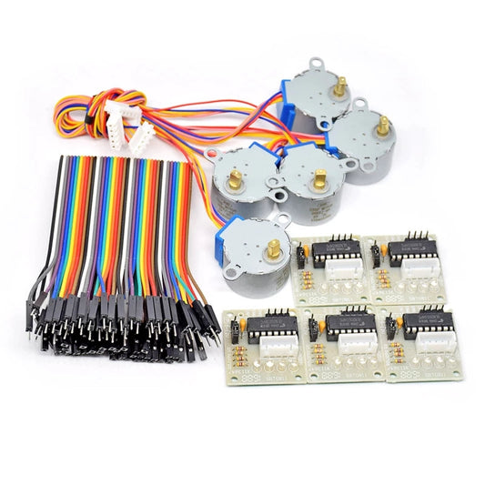 with Plastic box 10pcs/lot 28BYJ-48-5V 4 phase Stepper Motor+ Driver Board ULN2003 + female to male dupont cable for Arduinos customize