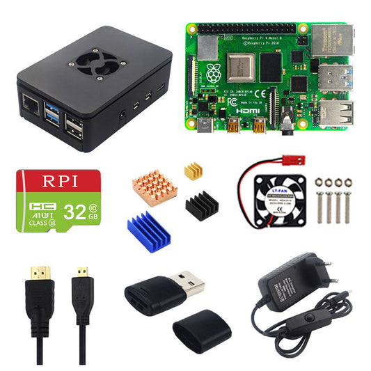 Raspberry Pi 4 Model B 2/4/8GB RAM +Case +Fan +Heat Sink +Power Supply +compatible Cable for Raspberry Pi 4B customize