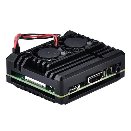 Raspberry Pi Armor case RaspberryPi2b/3B/3b+ Aluminum Alloy Cooling case Dual Fan Box LT-4BLP1007F customize