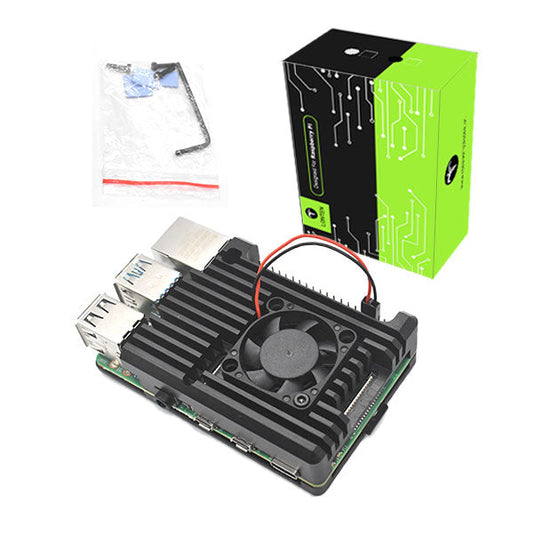 NEW Raspberry Pi 4 Aluminum Metal Case Raspberry Pi 3 Aluminum Case Box with single Fan Heat Sink for Raspberry Pi 4 3 Model B 3B Plus customize