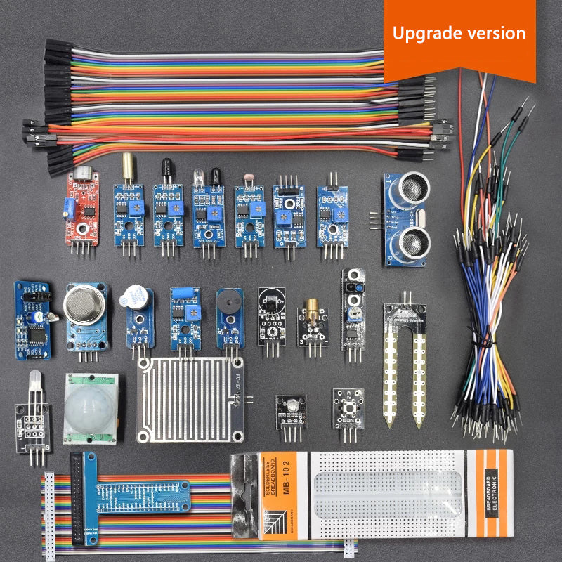 U30 24 in1 sensor kit for Arduinos raspberry pi 4 with GPIO Board, Distance module and Breadboard customize