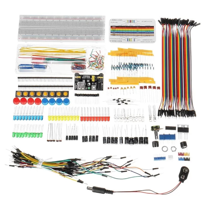 Custom Electronic Components Super Starter Kits Power Supply Module Resistor Dupont Wire With Carton Box Package