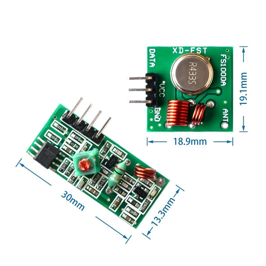 Custom 1pair RF wireless receiver module & transmitter module board Ordinary super- regeneration 315/433MHZ DC5V (ASK /OOK)