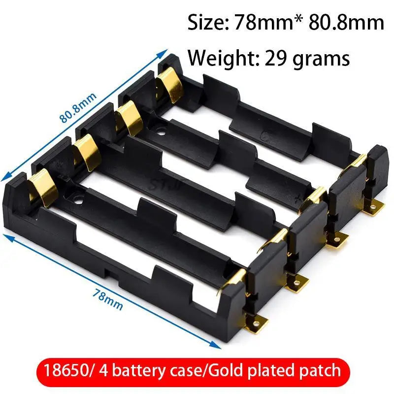 Custom 1x2x3x4x 18650 SMT Battery Holder 18650 SMD Battery Box Storage Case Container Power Bank With Bronze Pins Rechargeable SMT