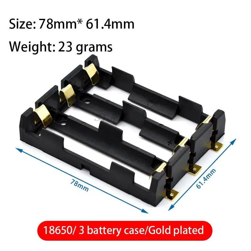 Custom 1x2x3x4x 18650 SMT Battery Holder 18650 SMD Battery Box Storage Case Container Power Bank With Bronze Pins Rechargeable SMT