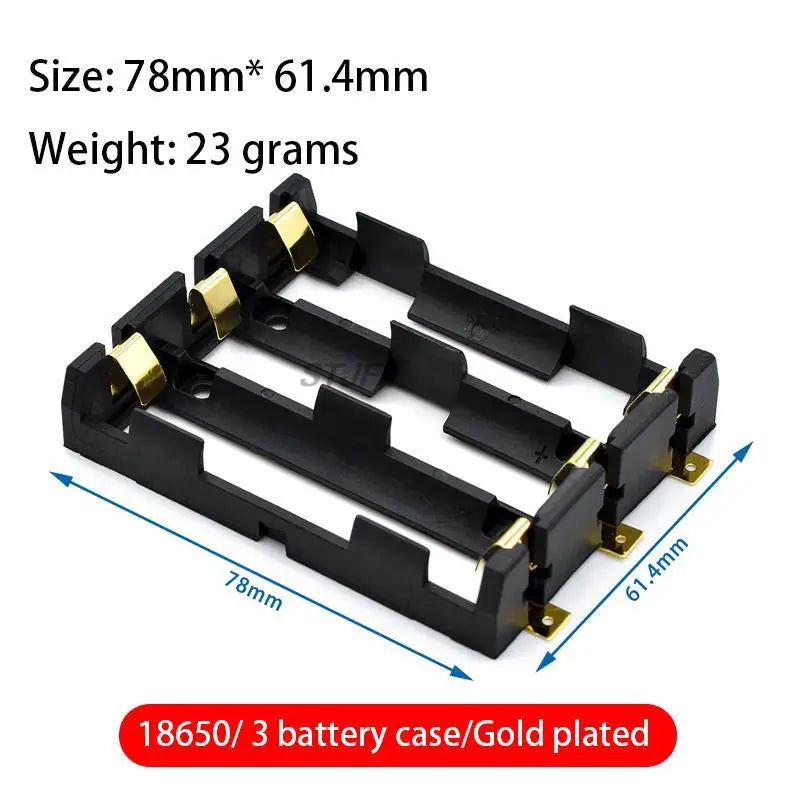 Custom 1x2x3x4x 18650 SMT Battery Holder 18650 SMD Battery Box Storage Case Container Power Bank With Bronze Pins Rechargeable SMT