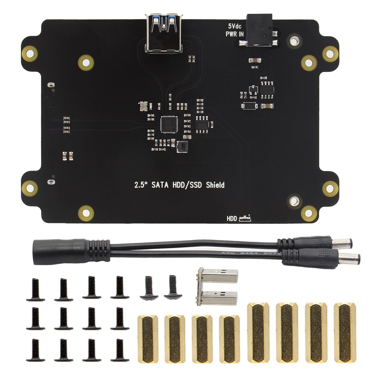 2.5 inch SATA SSD/HDD Shield / Storage Expansion Board T300 V1.1 for NVIDIA Jetson Nano