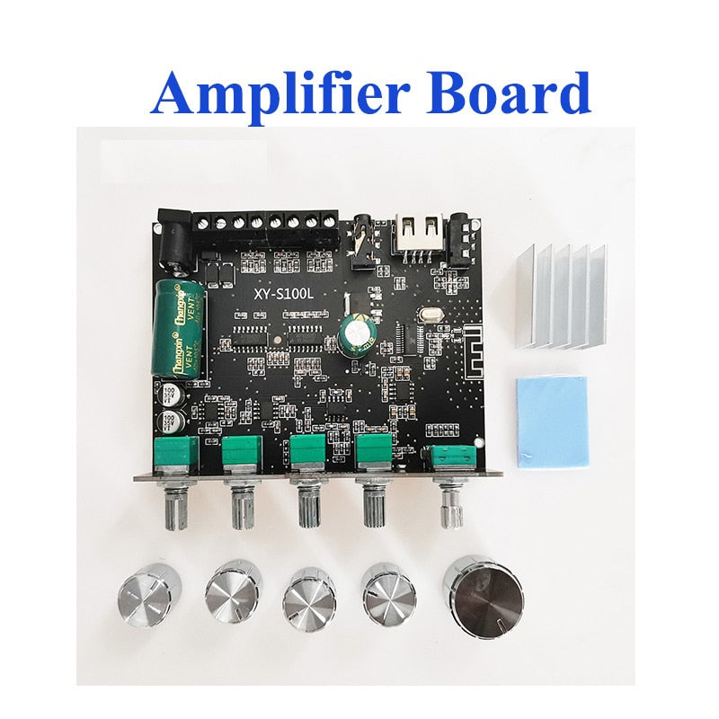 2*50W+100W Power Subwoofer BT Amplifier Board Sound Class D Home Theater Audio Stereo Equalizer AUX Amp Customize