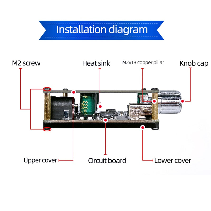 2*50W BT 5.0 Power Amplifier Class D Audio 10W~200W HiFi Stereo Wireless Music Player Mini USB Sound Card App Digital AMP Customize