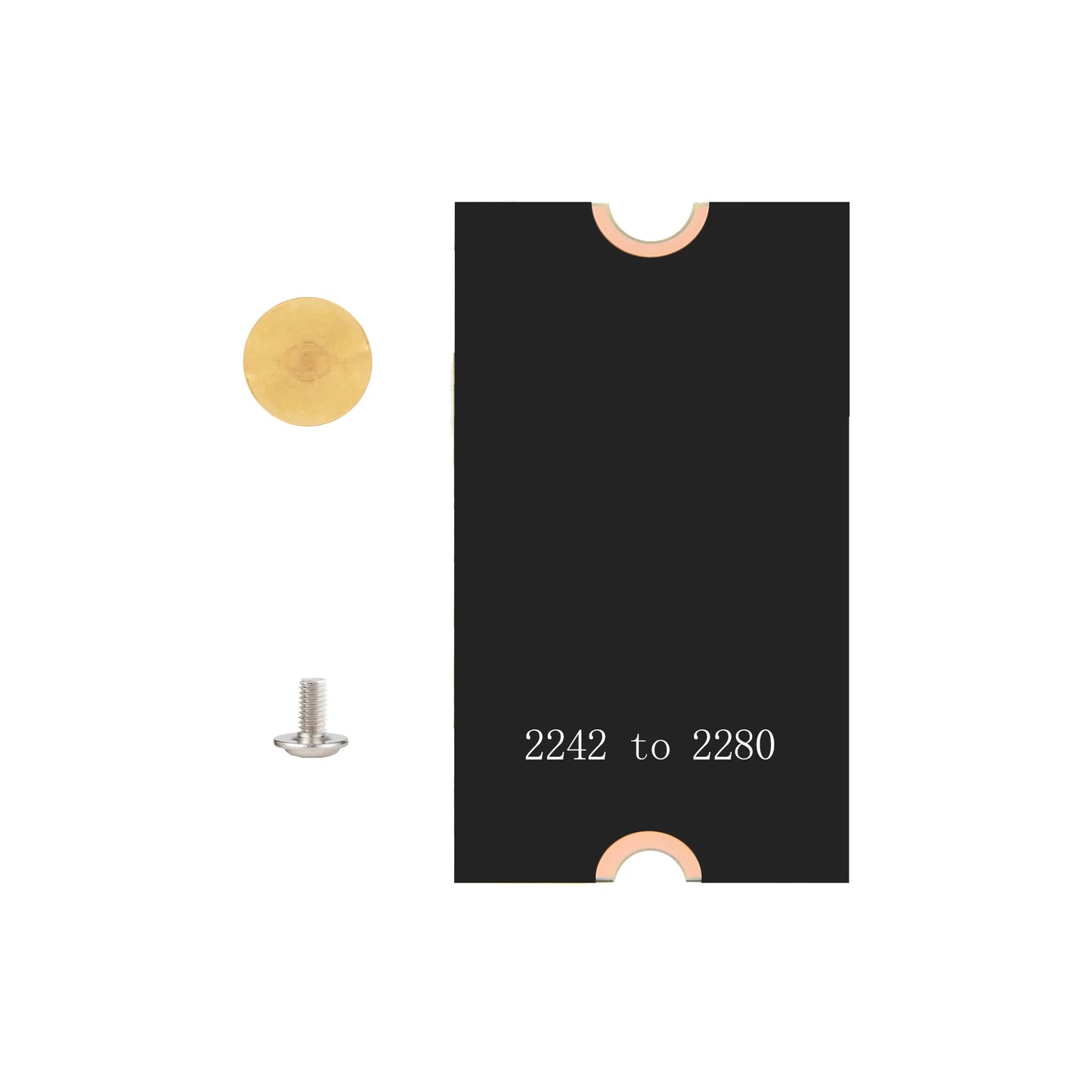 Custom 2 PCS M.2 NGFF NVMe SSD Length Extend Adapter Bracket