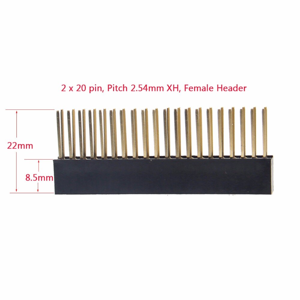 2 Pcs/Lot Raspberry pi  2x20 Gilded Female Header GPIO 40pin Female Header for Raspberry pi 4 Model b/ 3b/ 2b  /b+ Customize