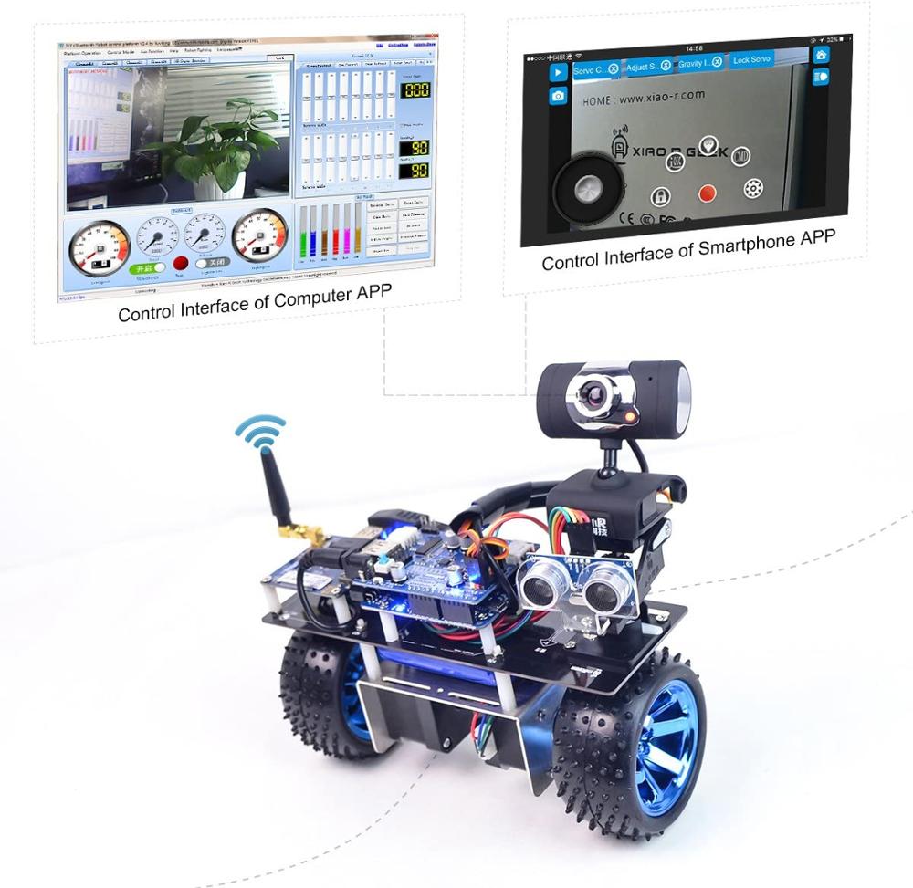 2-Wheel Self-Balancing Robot car kit, WiFi Smart Robot car with 2-DOF Hd Camera，Android/iOS APP PC Remote Control Customize