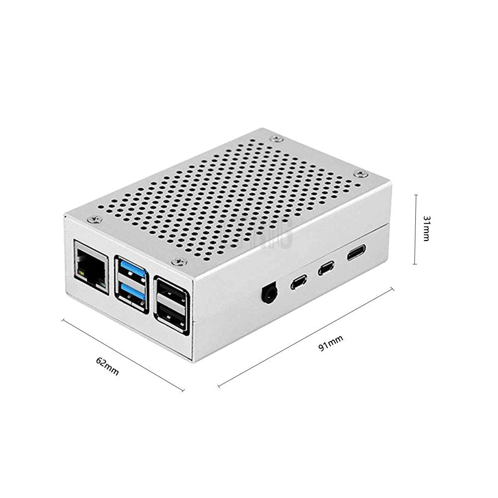 Raspberry Pi 4 Aluminum Case Box with high efficient cooling for Raspberry Pi 4 Enclosure Alup4 LT-4B308 customize