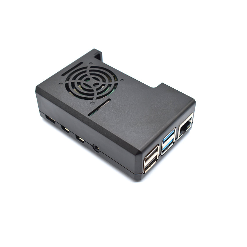 Raspberry Pi case , compatible with pi 4, can be installed with fan, reserved cable port, black LT-4A06 customize