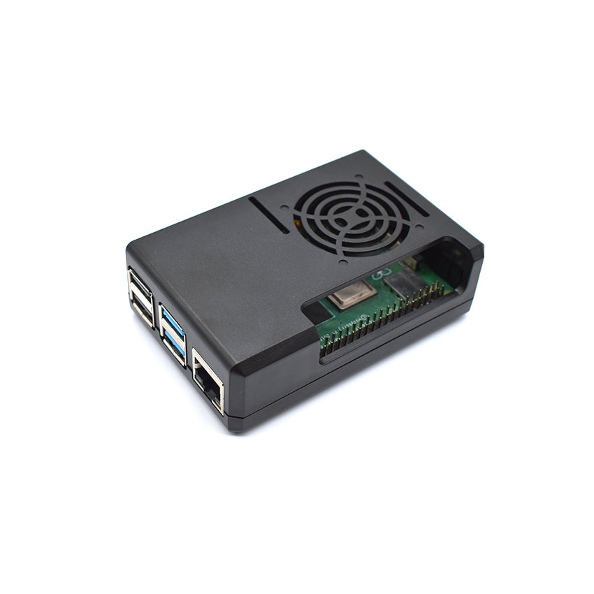 Raspberry Pi case , compatible with pi 4, can be installed with fan, reserved cable port, black LT-4A06 customize