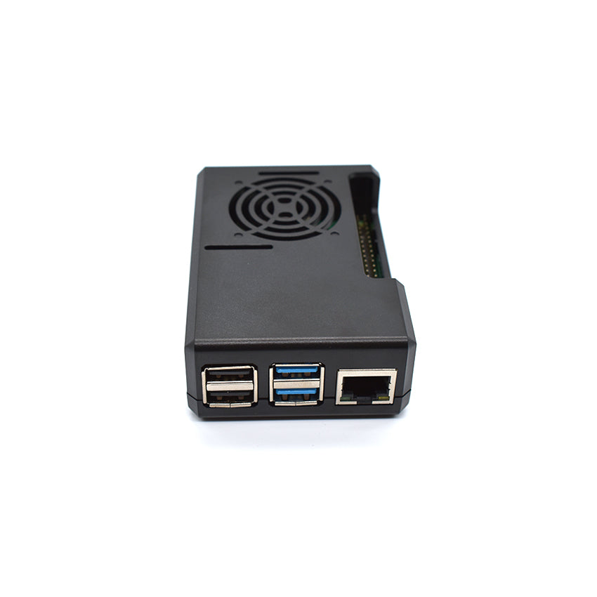 Raspberry Pi case , compatible with pi 4, can be installed with fan, reserved cable port, black LT-4A06 customize