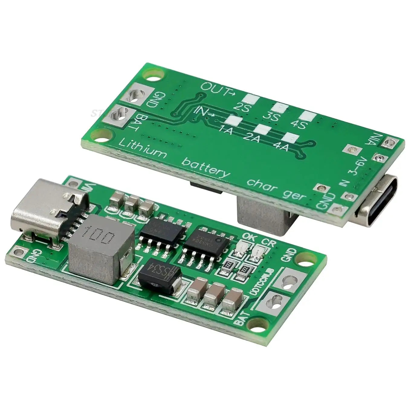 Custom 2S 3S 4S Li-ion battery charger battery protection board TypeC USB boost charging board DC3-5V