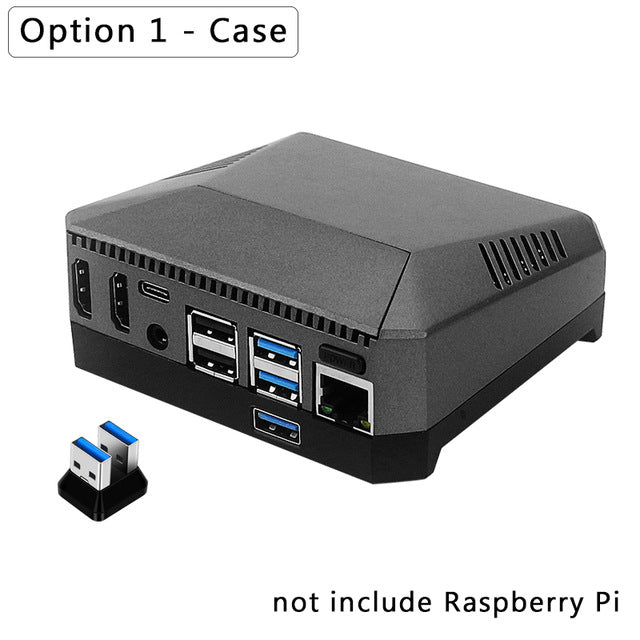 Argon One M.2 Aluminum Case for Raspberry Pi 4 Model B with M.2 SSD Expansion Slot GPIO Cover Cooling Fan for Raspberry Pi 4