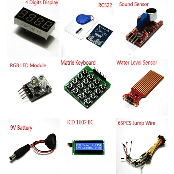 Basic Starter Kit/Learning Kit include Board,LCD1602 IIC with Tutorial for Arduinos